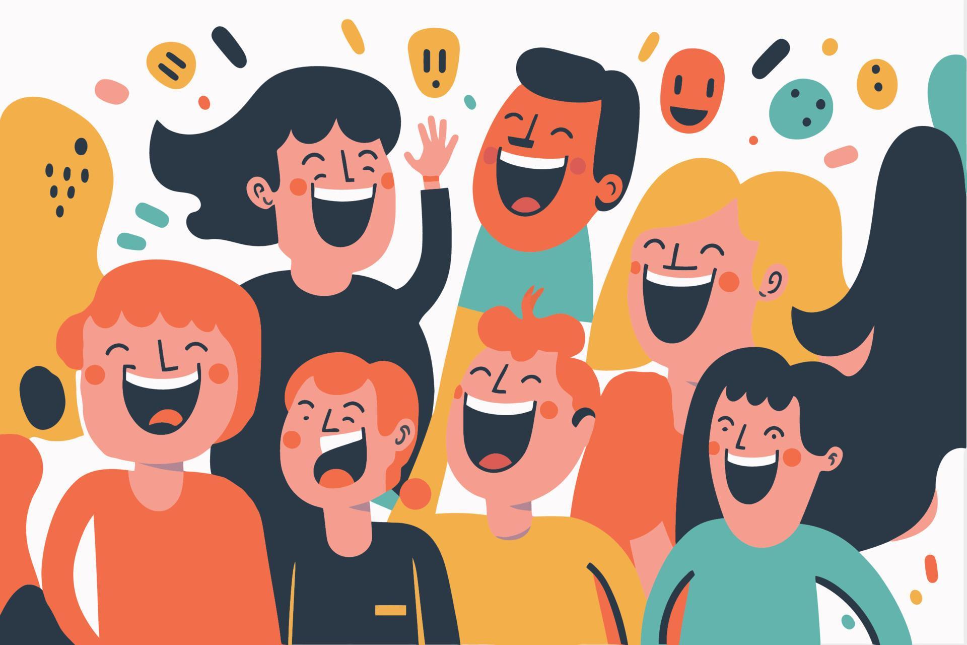 Laughing people